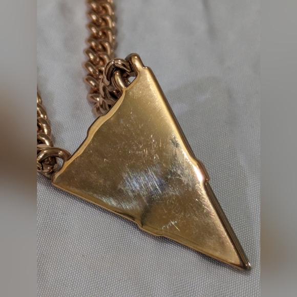 Coach Pyramid Spike Necklace, Two Toned- Rose Gold And Silver, Bold - Picture 9 of 10